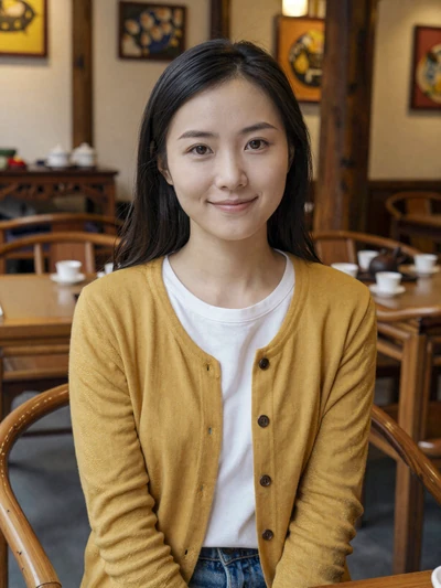 Wen, 27-year-old Chinese woman at a traditional Chengdu teahouse