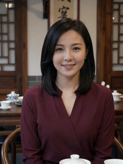 Li Wei, 32, from Chengdu - professional Chinese woman at traditional teahouse seeking serious partner