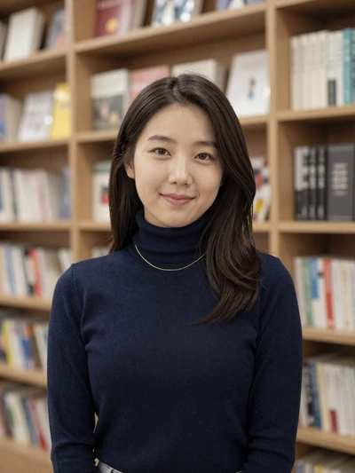 Minji, 30-year-old Korean woman from Incheon at a bookstore looking for lasting love