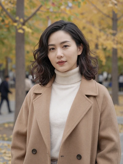 Xiao Yu, 30, from Beijing - elegant Chinese single woman in autumn park ready for meaningful connection